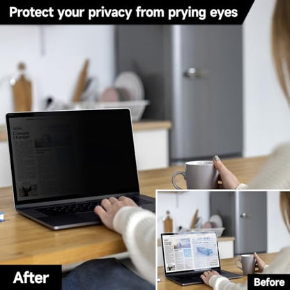 2 Pack Privacy Screen Compatible with MacBook Air 15 Inch Screen Protector (2023-2026, M2, M3, M4 M5), Anti Blue Light Glare & Anti Scratch Computer Privacy Shield for Mac Air 15.3" - size: MacBook Air 15 Inch (2023-2026, M2/M3/M4/M5)
