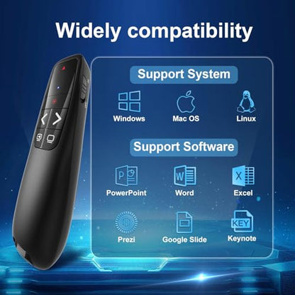 (4 Units) Wireless Presenter Remote, Clicker for Laptop PowerPoint Presentations Pointer, RF Computer Clicker for Presentations Remote, Slideshow/Smartboard/College/Classroom/PPT Clicker - style: 4 Units