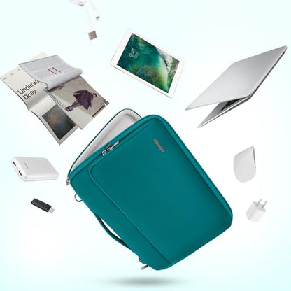 DOMISO 17 inch Laptop Sleeve Protective Case Cover Compatible with 17-17.3 inch HP Dell ASUS Lenovo Chromebook,Waterproof Computer Cases Bag with Shoulder Strap,Turquoise - color: Turquoise, size: 17-17.3 inch