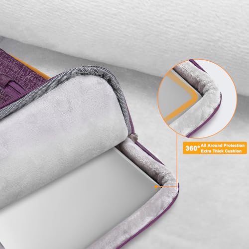 MOSISO 360 Protective Laptop Case 16 inch, 15-15.6 inch Laptop Sleeve | Compatible with MacBook Pro 16, HP Acer Dell Lenovo ASUS, Side Open Carrying Case with 4 Zipper Pockets, Argyle Purple - color: Argyle Purple, size: 16 inch