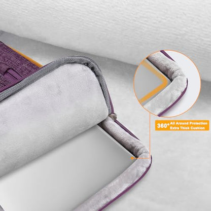 MOSISO 360 Protective Laptop Case 16 inch, 15-15.6 inch Laptop Sleeve | Compatible with MacBook Pro 16, HP Acer Dell Lenovo ASUS, Side Open Carrying Case with 4 Zipper Pockets, Argyle Purple - color: Argyle Purple, size: 16 inch