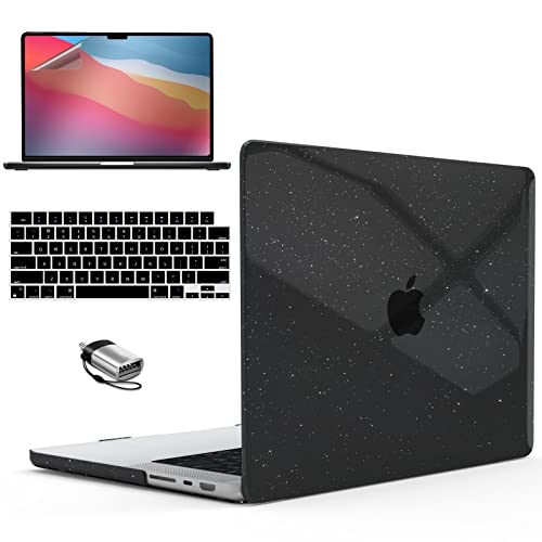 IBENZER Case for MacBook Pro 14 Inch 2026 2025 2024 2023 2022 M5 M4 M3 M2 M1 A3434 A3112 A3185 A3401 A2918 A2992 A2779 A2442 Pro/Max,Hardshell& KeyboardCover & ScreenFilm&Type-C,StarBlack,T14-S-BK+2TC - color: Star Black