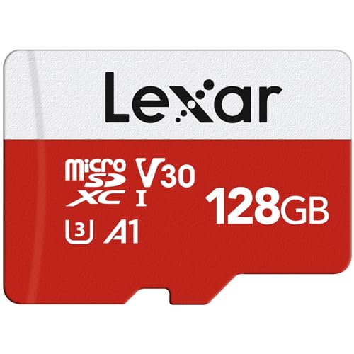 Lexar 128GB Micro SD Card, microSDXC UHS-I Flash Memory Card with Adapter - Up to 100MB/s, A1, U3, Class10, V30, High Speed TF Card - color: 128GB x1