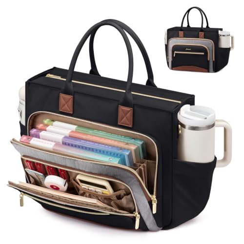 LOVEVOOK Work Tote Bags for Women,Laptop Teacher Bag With File Organizer | Large Cup Holder,Teacher Tote Bag,Nurse Bags,Multi-Pockets Professional Briefcase Business Purses Handbag - color: Gray-black-brown, size: 15.6 inch