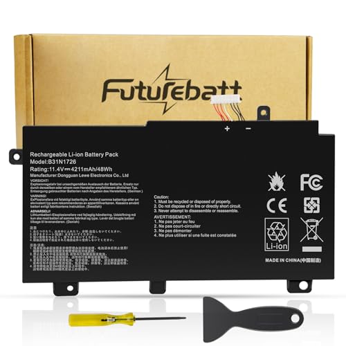 Futurebatt B31N1726 Battery Replacement for Asus FX80 FX86 TUF FX504 FX504G FX504GD FX504GE FX504GM FX505 FX505DT FX505DV FX505DU A15 FA506IU A17 FA706II B31BNEH B31BN91 Serie - size: B31N1726