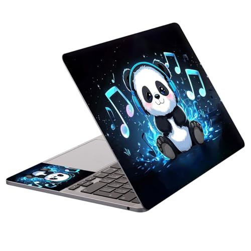 Universal Laptop Protective Skin,Trim-to-Fit Vinyl Sticker for 13–16 Inch Laptop,MacBook,Tablet & Notebook,Scratch-Proof Waterproof Cover,Music Panda - color: Music Panda