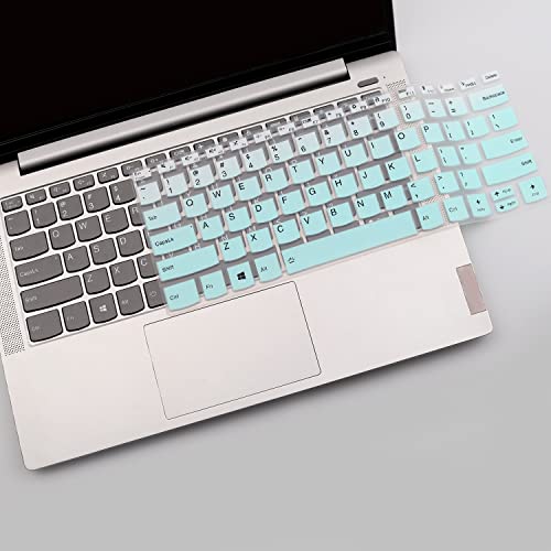 2 Pack Keyboard Cover for Lenovo Flex 5 14" 2-in-1 Laptop/Lenovo Yoga 5i 7i 9i 14 /IdeaPad Flex 5 5i 14 /deaPad Slim 5i 7 14 /Idepad S540 14 inch/ThinkBook 14s Yoga 14" Lapotp Protector Skin - color: MGreen+Clear