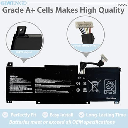 BTY-M491 Laptop Battery Replacement for MSI Modern 15 A10RAS A10RB A10M MS-1551 A11M A11SB MS-1552 A4M A4MW MS-155K A5M Summit B15 A11M Stealth 15M 925QA048H 3ICP6/71/74