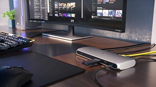 Corsair TBT100 Thunderbolt™ 3 Dock – 85W Charging, Dual 4k 60Hz Support, 2X HDMI, 40Gb/s,USB-C Gen 2 (15W) x2, USB-A 3.1 (7.5W) x2, Gigabit Ethernet – for Mac and PC laptops