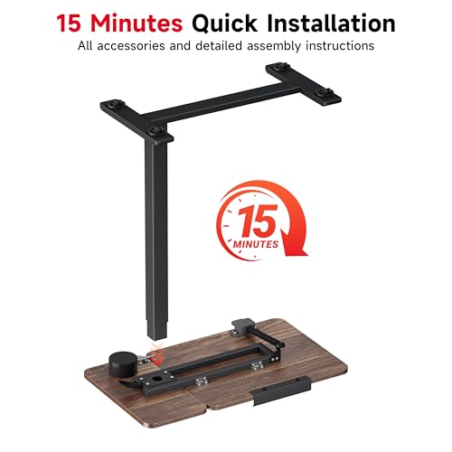 Okin Overbed Bedside Table with Wheels, Adjustable Medical Tilt Top Hospital Bed Table Over The Bed, Rolling Desk Mobile Standing Desk for Hospital Home Use (Walnut) - color: Walnut