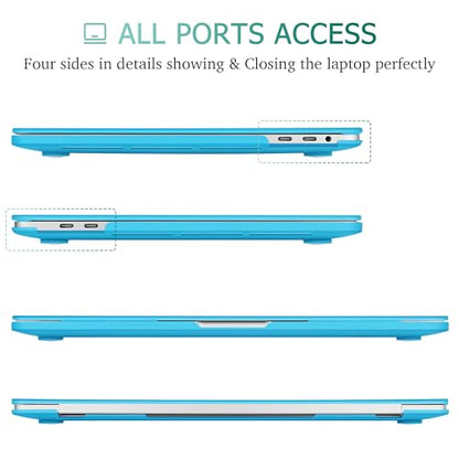 May Chen for MacBook Pro 16 Inch 2019 Release Model:A2141,Hard Shell Case Cover Screen Protector & Keyboard Cover for MacBook Pro 16 Retina with Touch ID & Touch Bar - Light Blue - color: Light blue