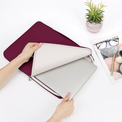 DOMISO Laptop Case Laptop Sleeve Cover for 16 inch MacBook Pro M4/M3/M2/M1 Pro/Max A3403 A3186 A2991 A2780 A2485 A2141,Compatible with 15.6 inch HP Lenovo Dell XPS 16 with Small Case,Wine - color: Wine, size: 15.6 inch