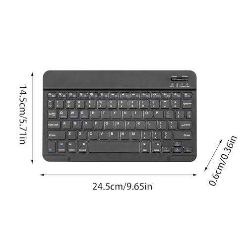 Rechargeable Keyboard Wireless Ergonomic Compact Wireless Lightweight | Ultra Slim Compact Keyboard for Smartphones Tablet Laptop PC - color: Black