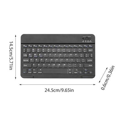 Rechargeable Keyboard Wireless Ergonomic Compact Wireless Lightweight | Ultra Slim Compact Keyboard for Smartphones Tablet Laptop PC - color: Black