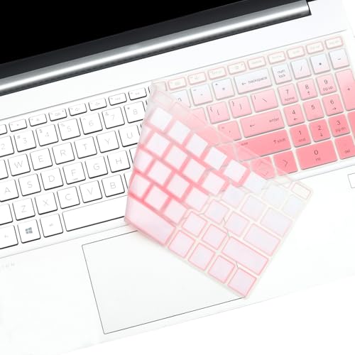 Keyboard Cover for HP 15.6" Laptop 15-fc 15-fd Series, HP Pavilion 15-eg 15-eh/er, HP Pavilion 17z 17-cn 17-cp 15z-fc000 15t-fd000 15t-eg300 15-fc0093dx 15-fc0025dx 15-fd0083wm 15-fd0107dx 17t-cn300 - color: GradientPink