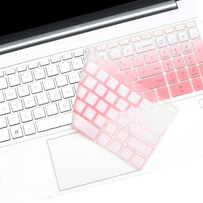 Keyboard Cover for HP 15.6" Laptop 15-fc 15-fd Series, HP Pavilion 15-eg 15-eh/er, HP Pavilion 17z 17-cn 17-cp 15z-fc000 15t-fd000 15t-eg300 15-fc0093dx 15-fc0025dx 15-fd0083wm 15-fd0107dx 17t-cn300 - color: GradientPink