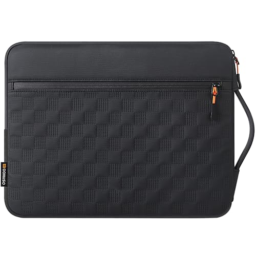 DOMISO 14 Inch Laptop Sleeve, Waterproof Shockproof Protective Case with Handle, Fits MacBook Pro/Dell XPS/HP 14" Laptops, Black - color: Black, size: 14 inch