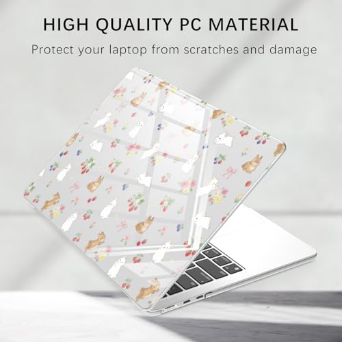 Compatible with MacBook Pro 14 inch Case M5 M4 M3 M2 M1 Pro/Max 2026-2021 A3427 A3426 A3434 A3112 A3185 A3401 A2918 A2992 A2779 A2442, Cute Bunny Rabbit Hard Shell Clear Cover - color: Bunny P, size: MacBook Pro 14 inch