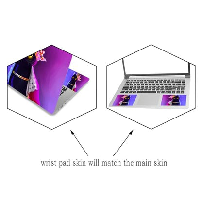 12 13 14 15 15.4 15.6 Inches Laptop Skin Sticker Decal Universal Netbook Skin Sticker Reusable Soft Notebook Art Protector Cover Decal, Purple Cat - color: Purple Cat