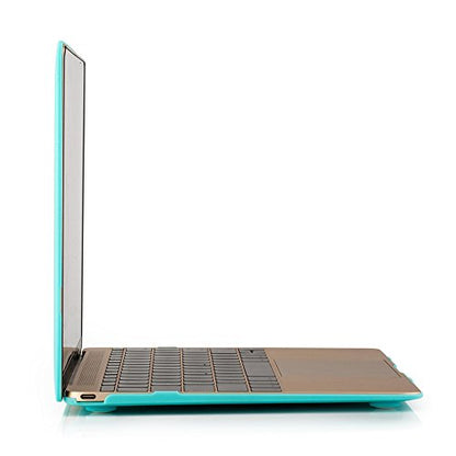 RUBAN Case Compatible with MacBook 12 Inch A1534 - Slim Snap On Hard Shell Protective Cover and Keyboard Cover, Turquoise - color: Turquoise