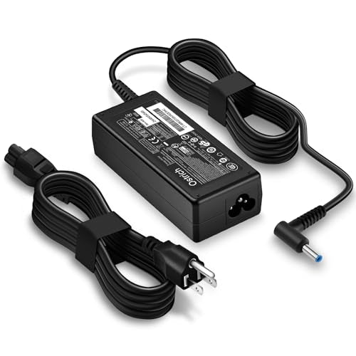 Charger Compatible with HP Laptop Computer 65W 45W Smart Blue Tip Power Adapter