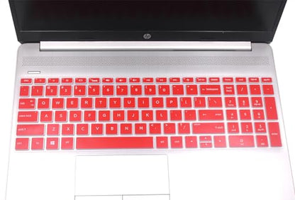 Keyboard Cover Compatible for 15.6" HP Laptop 15-dw 15-dy 15-ef 15-da/db 15-bs/bw 15-dy2702dx 15-dy2703dx 15-dy4013dx 15-dw0083wm 15-ef2013dx 15t-da100 15-db0011dx, 17.3" HP 17-by/ca 17-by4623dx (Red) - color: Red