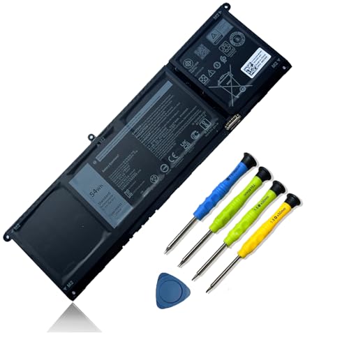 54Wh V6W33 4-Cell Laptop Battery Replacement for Dell Inspiron 3511 3510 3520 3515 5310 5410 5418 5510 5515 5518 5625 5630 5635 Latitude 3320 3420 3520 Vostro 3515 3525 5620 Series TN70C 15V