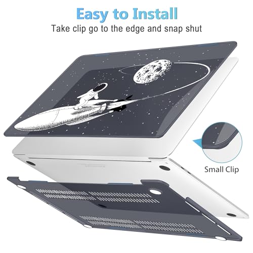 Mektron Case for MacBook Pro 16 Inch A2141 Cover 2019 Release 16" with Liquid Retina Display/Touch ID, Plastic Hard Shell with Keyboard Skin & Screen Protector & Dust Plug, Spaceman - color: Spaceman