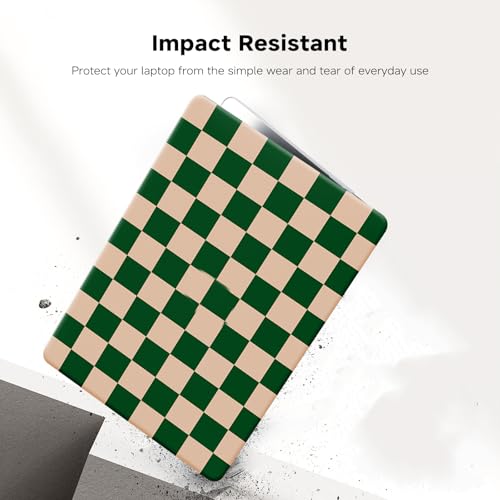 Compatible with MacBook Pro 13 inch Case M2 2026-2023,2022-2016 A2338 M1 A2251 A2289 A2159 A1989 A1708 A1706, Checkered Textured Cream Plastic Hard Shell & Keyboard Cover, Checkerd Green - color: Checkerd Green, size: 2016-2026 Macbook Pro 13 inch M1 M2