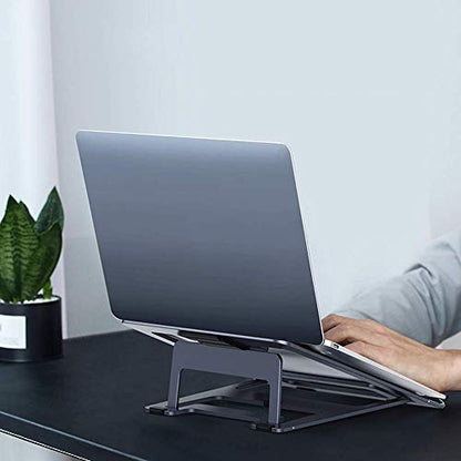 Ergonomic Aluminium Portable Foldable Cooling Stand for 12"-17" Laptops, Notebook PC