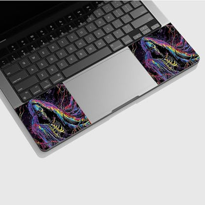 Universal Laptop Skin Sticker with 2 Wrist Pad Skins, Waterproof Scratch Resistant Vinyl Laptop Cover Decal, Cut to Fit for 11–15.6 Inch MacBook HP Dell Lenovo, Death Skull - color: Death Skull