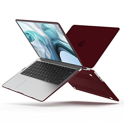 B BELK for MacBook Air 13 inch Case M1 2021 2020 2019 2018 Release | A2337 A2179 A1932, Matte Plastic Hard Shell for MacBook Air 13.3 inch Case & Keyboard Cover & Screen Protector, Marsala Red - color: Marsala Red