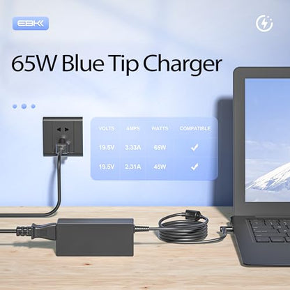 65W Laptop Charger Compatible with HP EliteBook Charger 840 850 845 830 820 G3/G8/G5/G6/G7/G4,ProBook Charger 640 650 745 735 725 755 445 450 430 440 446 455 470 with Power Cord