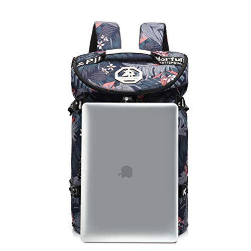 Kalesi Gym Duffle Bag Backpack 4-Way Waterproof with Shoes Compartment for travel Sport Hiking laptop - color: Floral-cool