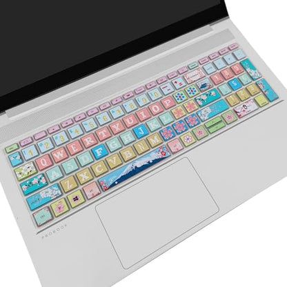 Keyboard Cover for 15.6" HP ProBook 450 G8 G9 G10 / ProBook 455 G8 G9 G10 /ProBook 650 G8/HP Zbook Power G8 G9, Cute Keyboard Skin, Sakura - color: Sakura