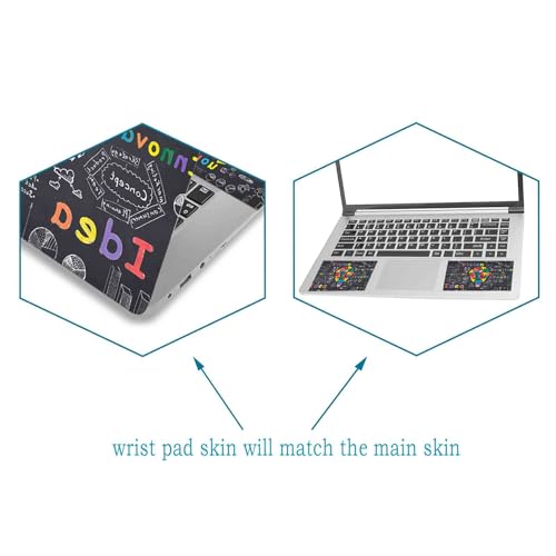 Laptop Decal Sticker Skin Cover for 11.6”12" 13" 13.3" 14" 15" 15.4" 15.6" | Netbook Vinyl Skin Sticker Cover Art Notebook PC Reusable Protector ( 2 Wrist Pad Included), Creative Bulb - color: Creative Bulb