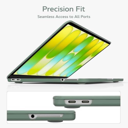 B BELK for MacBook Neo 13 inch Case 2026 Release A3404, Midnight Green | Scratch-Resistant Matte Hard Shell with Keyboard Cover & Screen Protector, Slim Protective Case for Neo MacBook Case 13 inch - color: Midnight Green