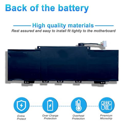 PC03XL M24648-005 Laptop Battery for HP Pavilion x360 14 14-DY 14-BA 14-CD 14-dw 15 15-er Pavilion Aero 13-be Pavilion x360 Convertible 14-dy Series HSTNN-OB1W M24421-271 M24421-AC1 PC03043XL - size: 9.76*2.75*0.28inch PC03XL