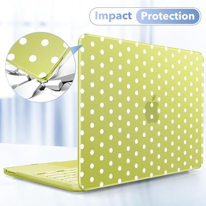 May Chen for MacBook Neo Case 13 inch 2026 | 100% Match Official Color | Pattern printing, Anti-Crack & Scratch & Fingerprint | Protective Hard Shell Cases Laptop Model A3404, Citrus - White Polka dot - color: Citrus - White Polka dot