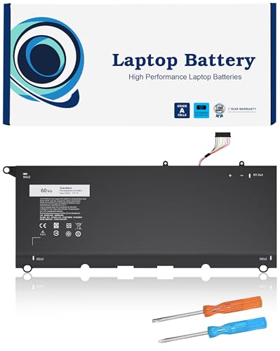 PW23Y Laptop Battery Replacement for Dell XPS 13 9360 13-9360-D1605G 13-9360-D1605T 13-9360-D1609 13-9360-D1609G 13-9360-D1705G 13-9360-D1805T P54G002 Series P/N TP1GT RNP72 0RNP72 0TP1GT - size: 10.14*4.07*0.2inch PW23Y