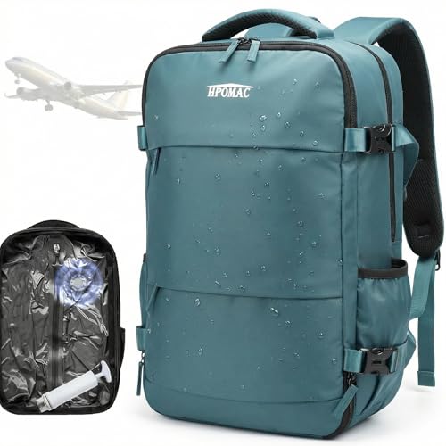 40L Vacuum Compression Backpack with Manual Pump for Carry On Travel