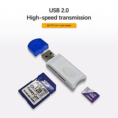 4 Pack USB SD Card Reader for PC, Micro SD Card to USB Adapter, Camera Memory Card Reader for Laptop