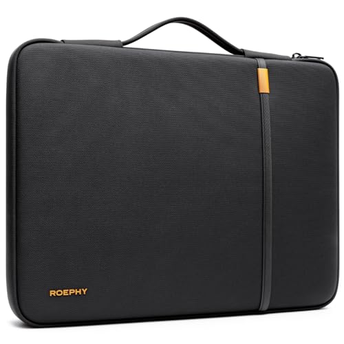14 Inch Laptop Sleeve Case, Water-Resistant Laptop Protective Carry Case with Retractable Handle for Lenovo HP ASUS Dell Acer Chromebook,15-inch New MacBook Air/Pro, Black - size: 14 Inch