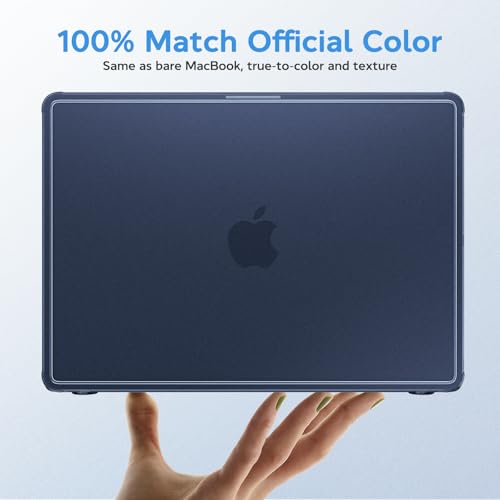 B BELK for MacBook Air 13 inch Case M5/M4/M3/M2 Official Midnight Clear | Scratch-Resistant & Reinforced Anti-Cracking Hard Shell for MacBook Air 13.6 inch Case 2026-2022 (A3449 A3240 A3113 A2681) - color: Frosted Midnight