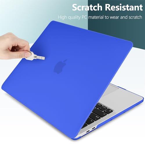 for MacBook Pro 13 inch Case 2023 2022 2021 2020 Release Model: A2338 M2/M1 A2289 A2251 with Touch Bar & Touch ID, Frosted Matte Plastic Hard Shell Case & Keyboard Cover, Deep Blue - color: Deep Blue
