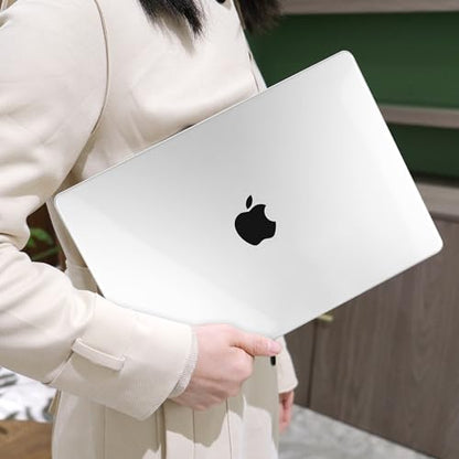 MEEgoodo for M5 MacBook Pro 16 inch Case 2026 2024 2023 2021 (Fit Model A3429/A3428/A3403/A3186/A2991/A2780/A2485) M5 M4 M3 M2 M1 Pro/Max, Laptop Case with Keyboard & Webcam Cover, Crystal Clear - color: Crystal Clear