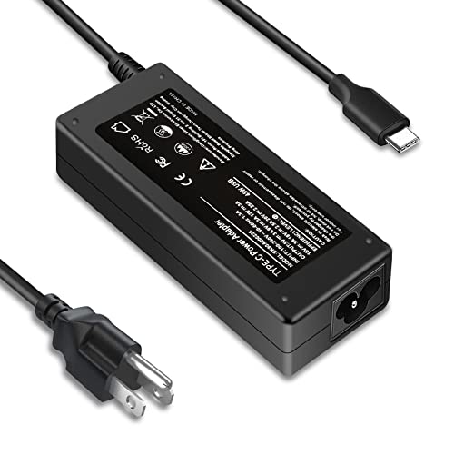 SiKER 45W USB C Chromebook Charger Compatible with HP Chromebook x360 14 11 G5 G6 G8 EE 14-ca051wm, Lenovo ThinkPad T480 c330 100e 300e, Dell Latitude, Samsung Acer Type C Laptop Power Adapter Cord - color: black1