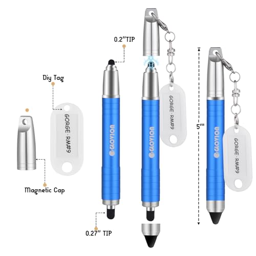Stylus Pen for iPhone, Capacitive Stylus Pencil with Magnetic Cap 2 in 1 Kids Touch Screens Stylist Pens Compatible with Kindle Fire Android Kids Edition Tablet Ipad - Blue - color: Blue