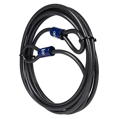 BRINKS - 15 ft x 3/8" Flexible Steel Loop Cable - Heavy Duty Vinyl Wrap for Corrosion Protection