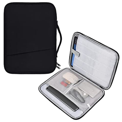 12-12.9 Inch Tablet Sleeve Bag for 12.4" Samsung Galaxy Tab S10+ S9+ Plus/S8+/S7+ Plus/S7 FE,13" iPad Air M4 M3 M2/iPad Pro M5 M4/Pro 12.9"/Microsoft Surface Go 2 12.4"/Pro 11 10 Carrying Case-Black - color: Black, size: 12.9 Inch